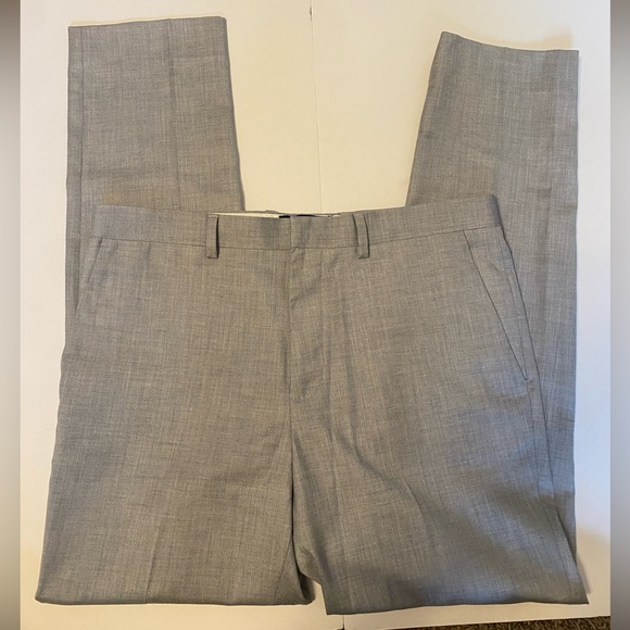 Topman Gray Slacks Flat Front - Picture 3 of 5